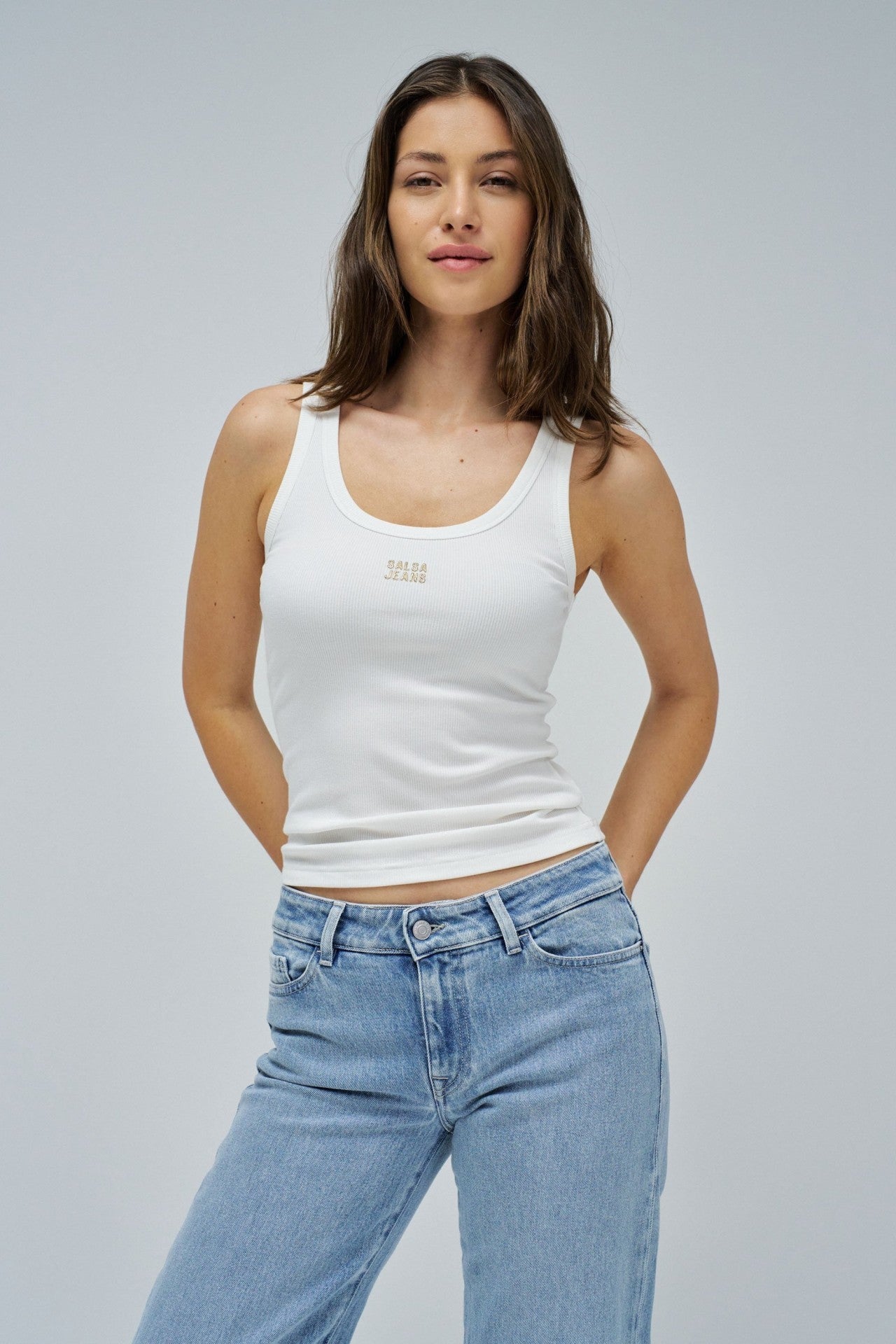 Camiseta canalé de Salsa Jeans