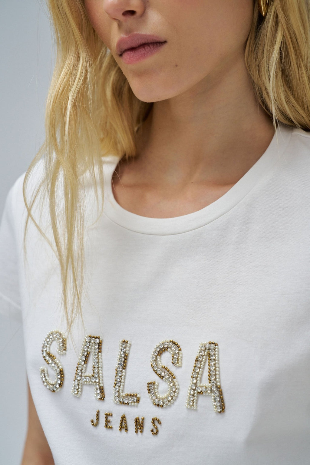 Camiseta con pedreria de Salsa Jeans