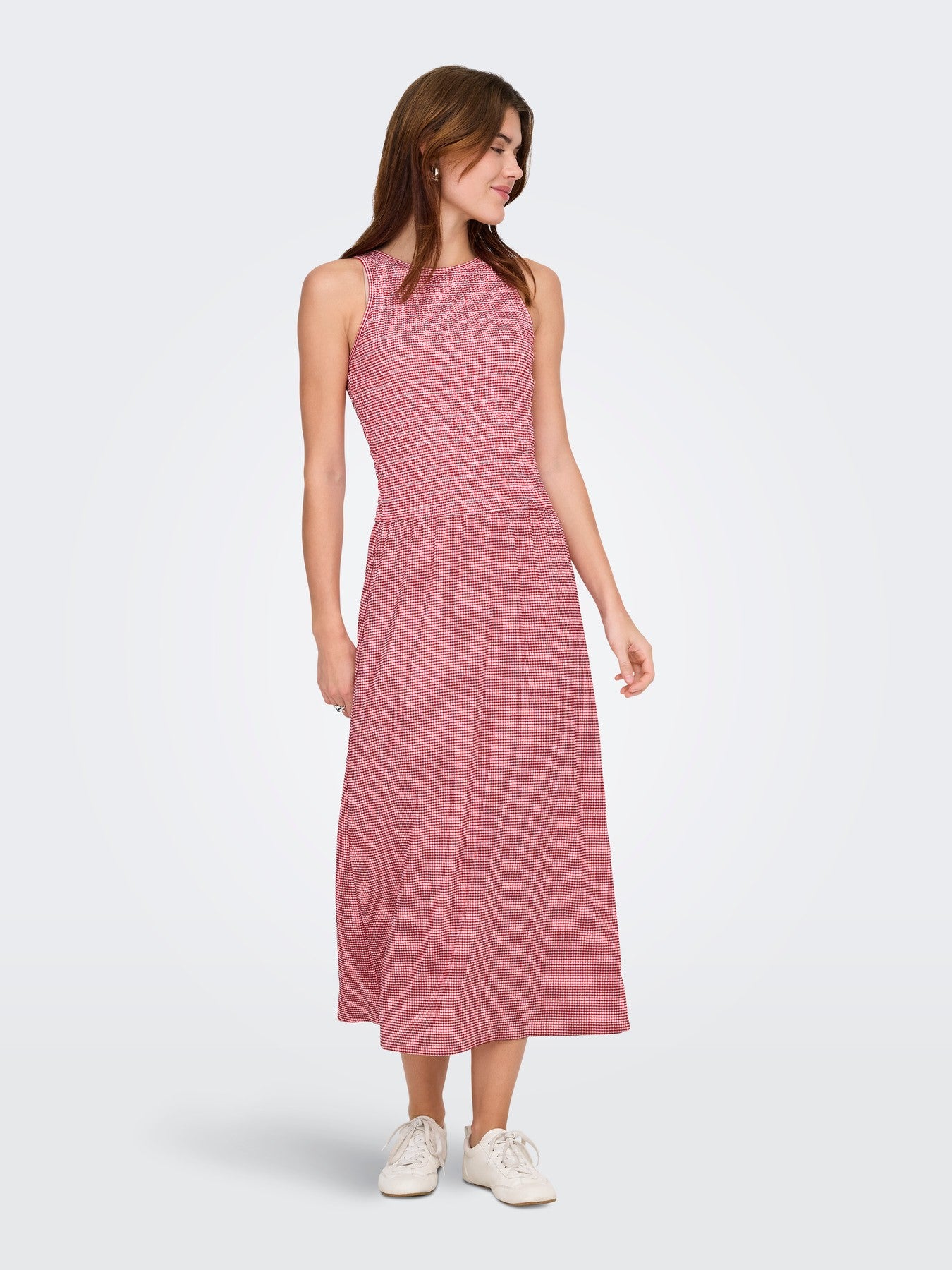 Vestido cuadro vichiy de Only