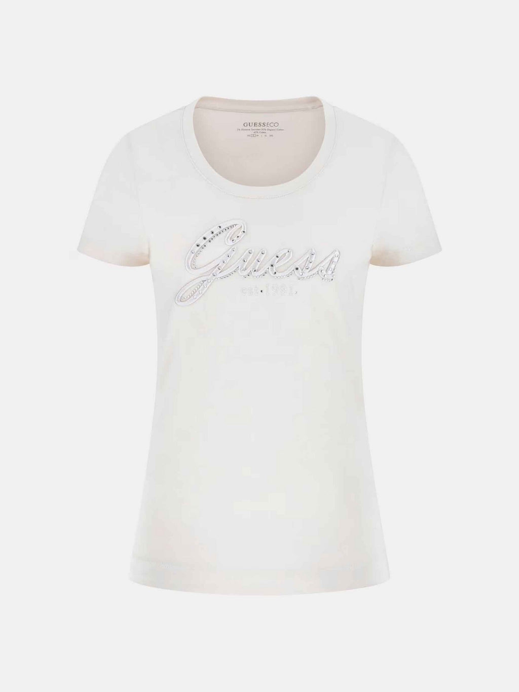 Camiseta bordado logo de Guess