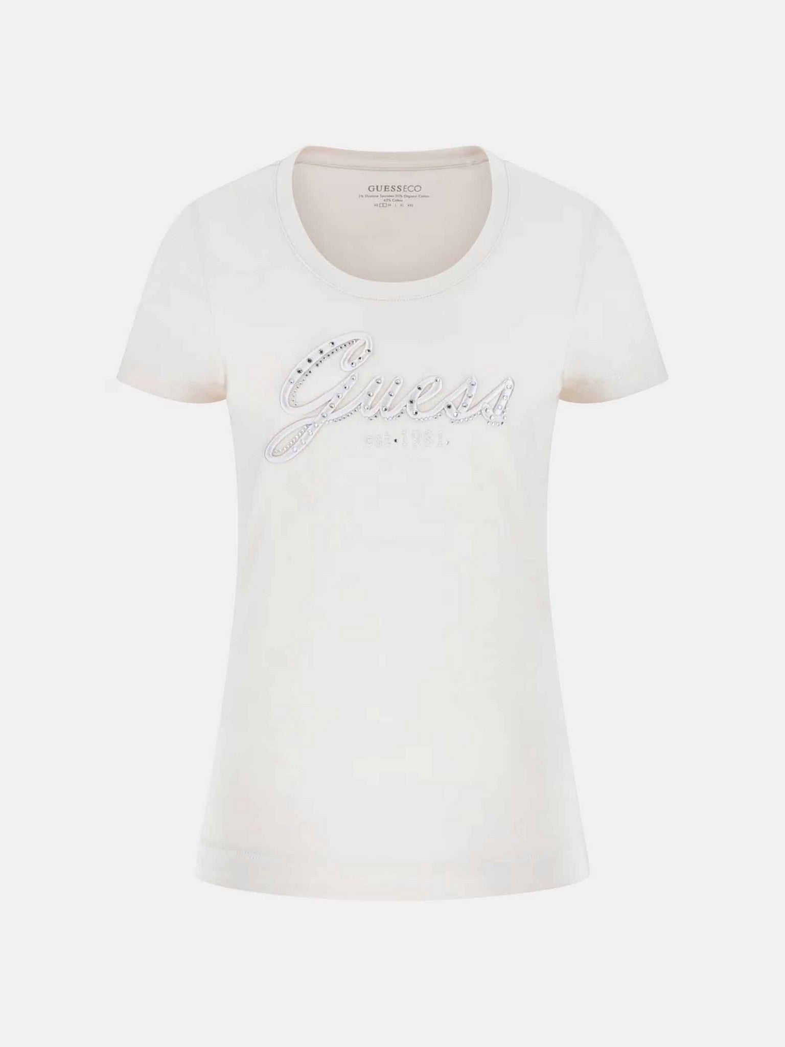 Camiseta bordado logo de Guess