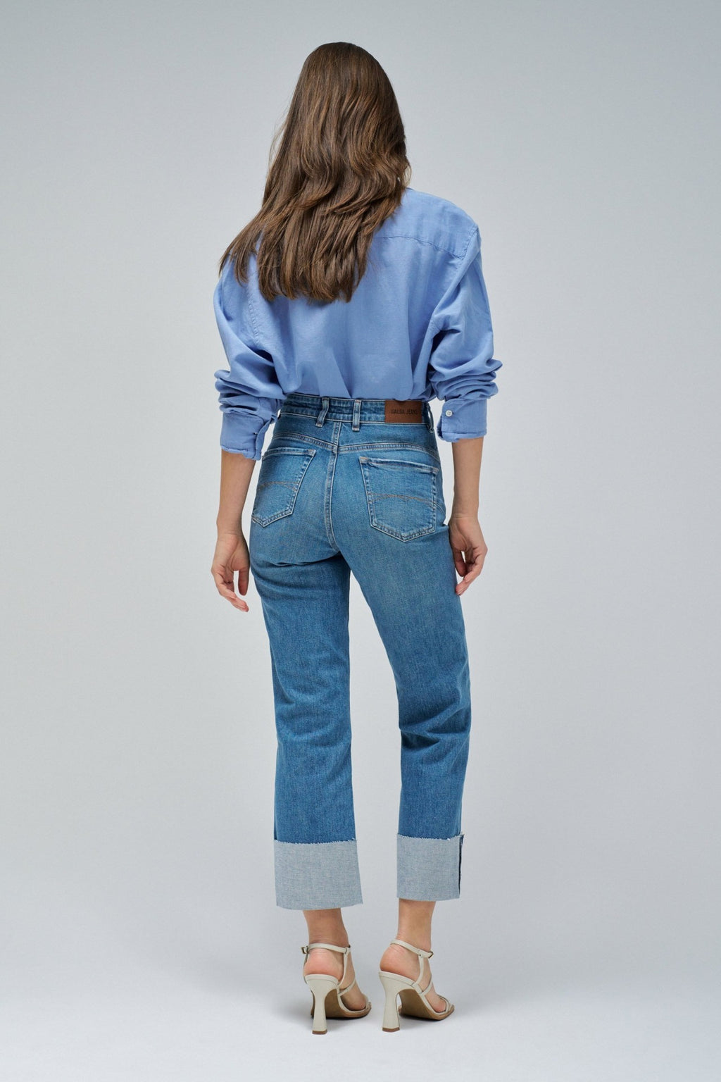 Vaquero recto tiro alto de Salsa