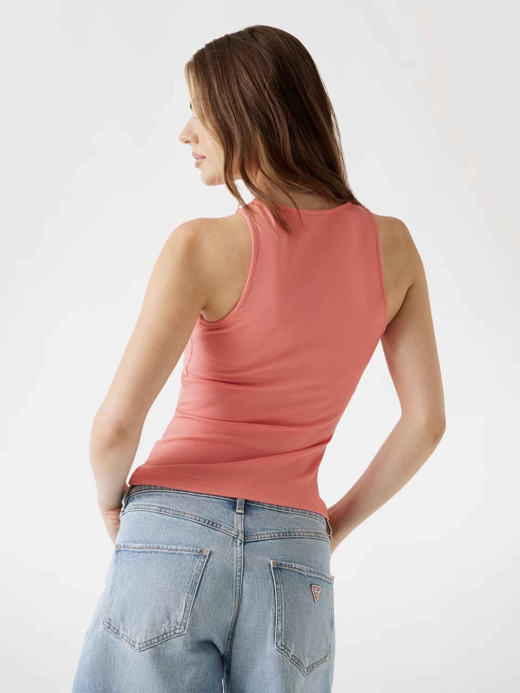 Camiseta canalé tirantes de Guess