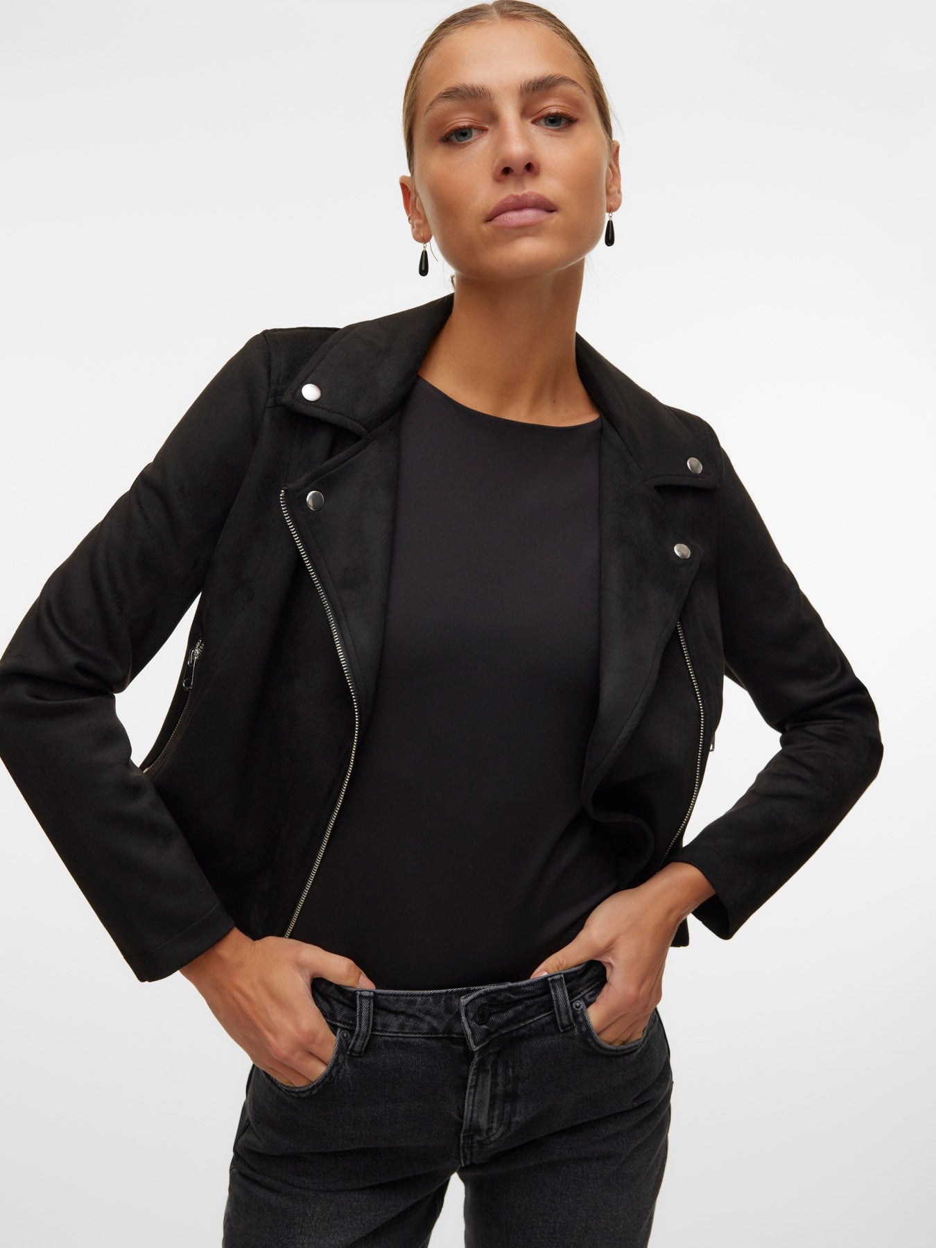 Cazadora biker en suede de Vero moda