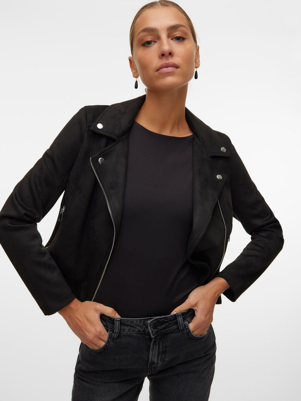 Cazadora biker en suede de Vero moda