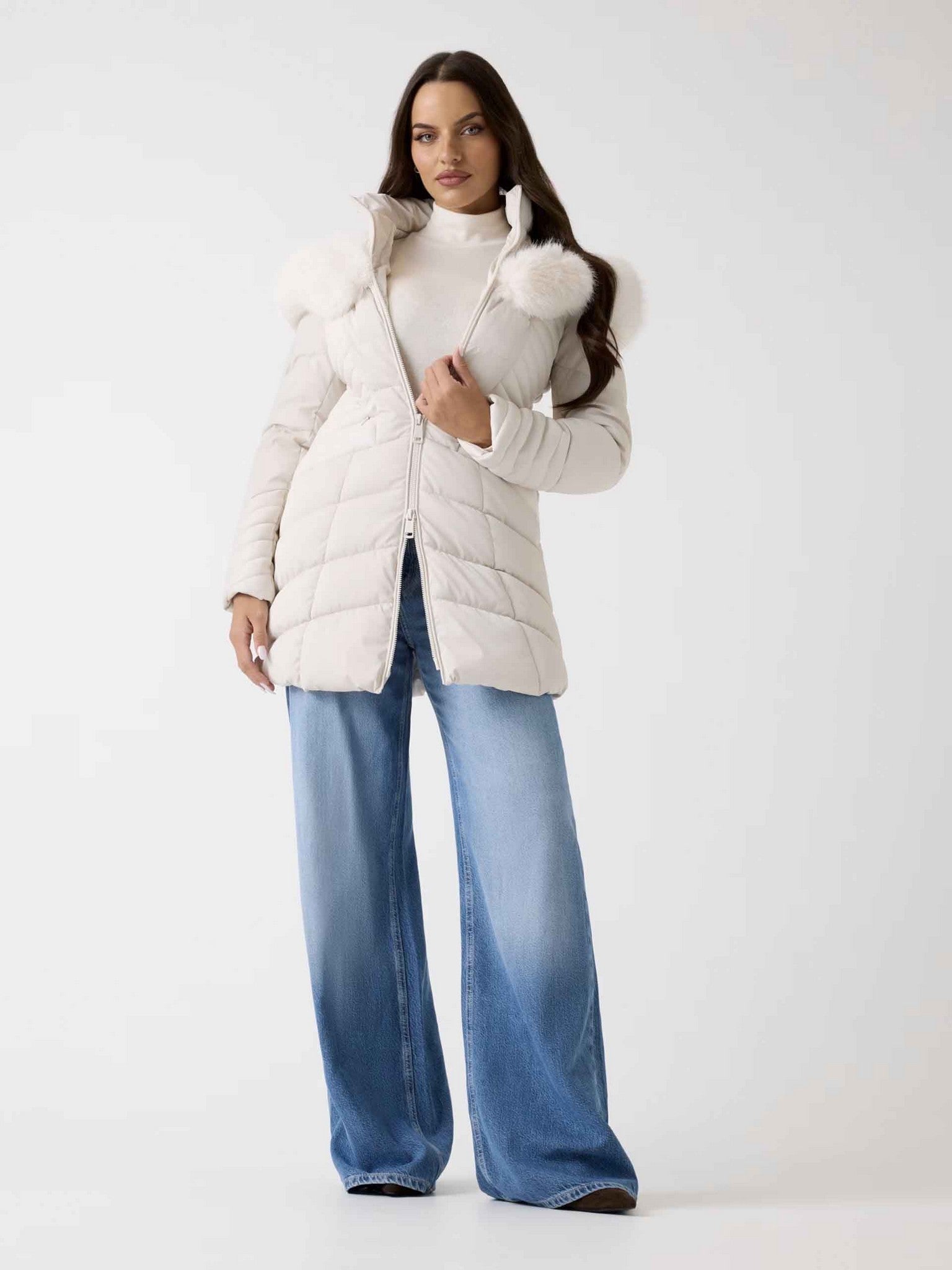 Abrigo acolchado largo de Guess