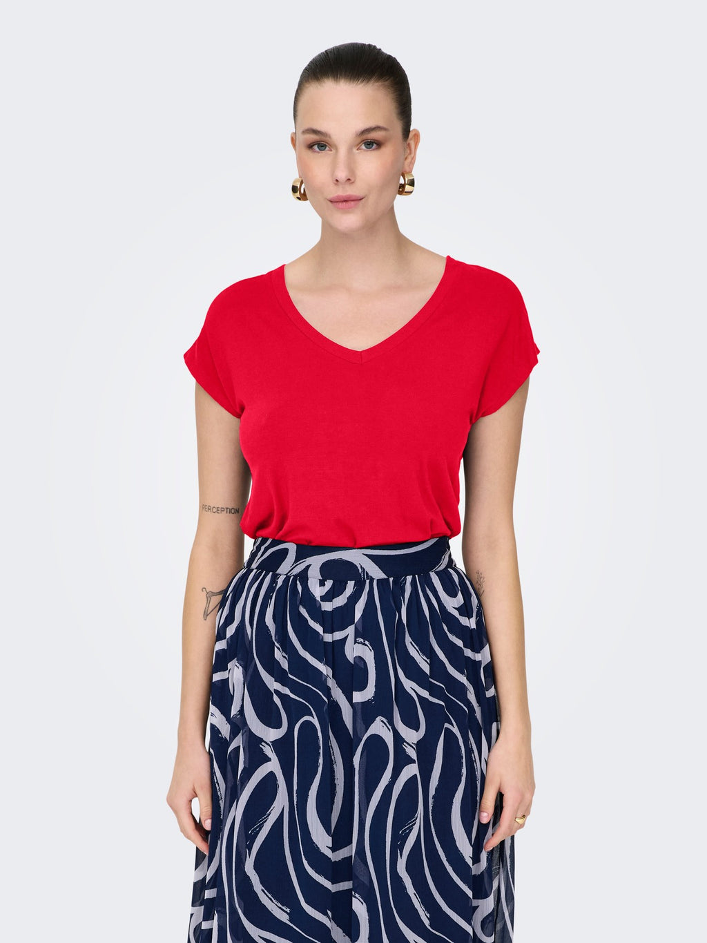 Camiseta cuello pico de Only