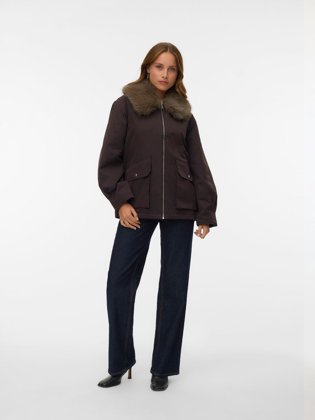 Cazadora con pelo de vero Moda