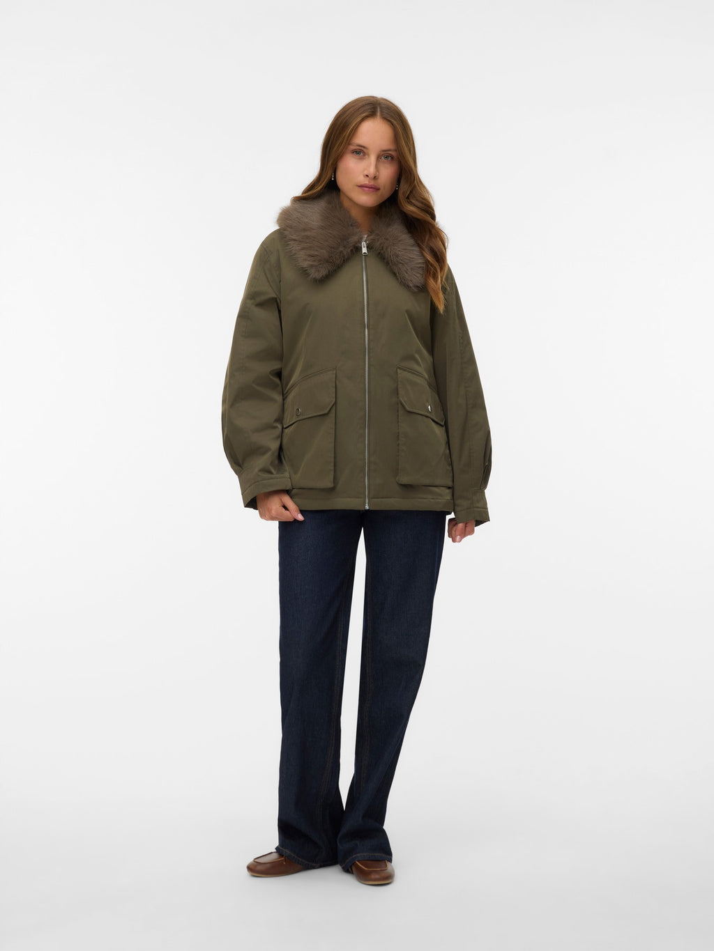 Cazadora con pelo de vero Moda