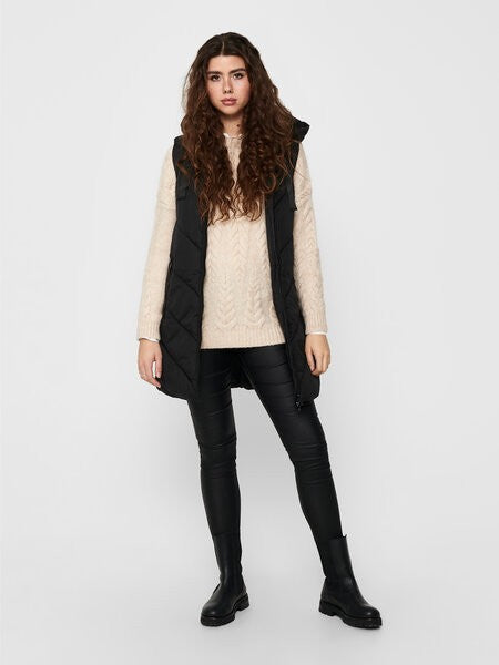 Chaleco largo con capucha de Jacqueline de Yong