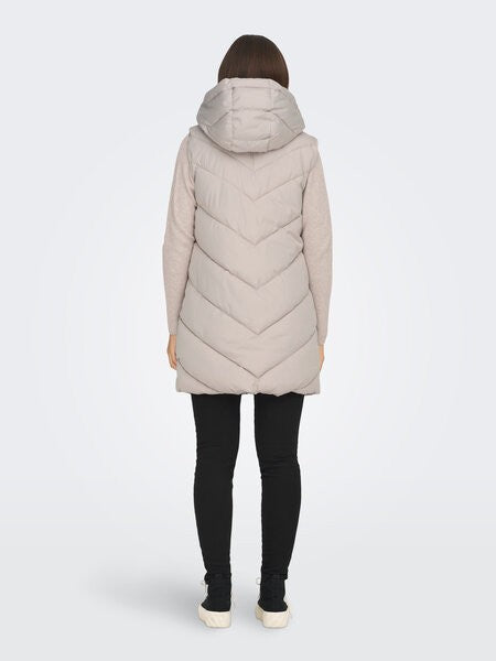 Chaleco largo con capucha de Jacqueline de Yong