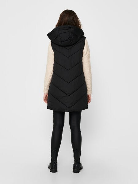 Chaleco largo con capucha de Jacqueline de Yong