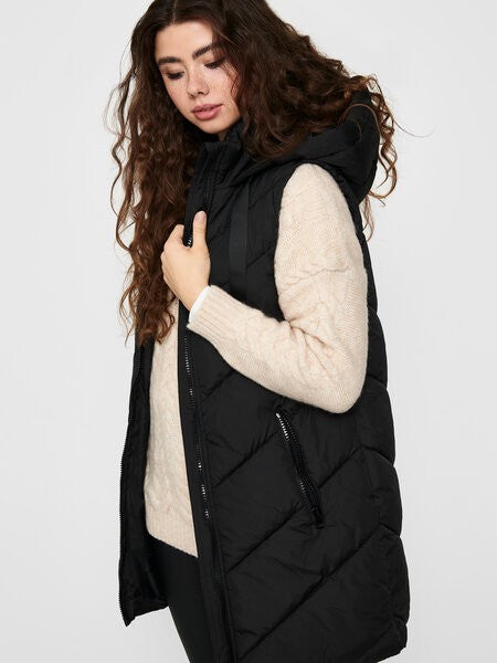 Chaleco largo con capucha de Jacqueline de Yong