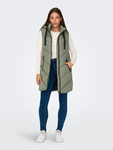 Chaleco largo con capucha de Jacqueline de Yong