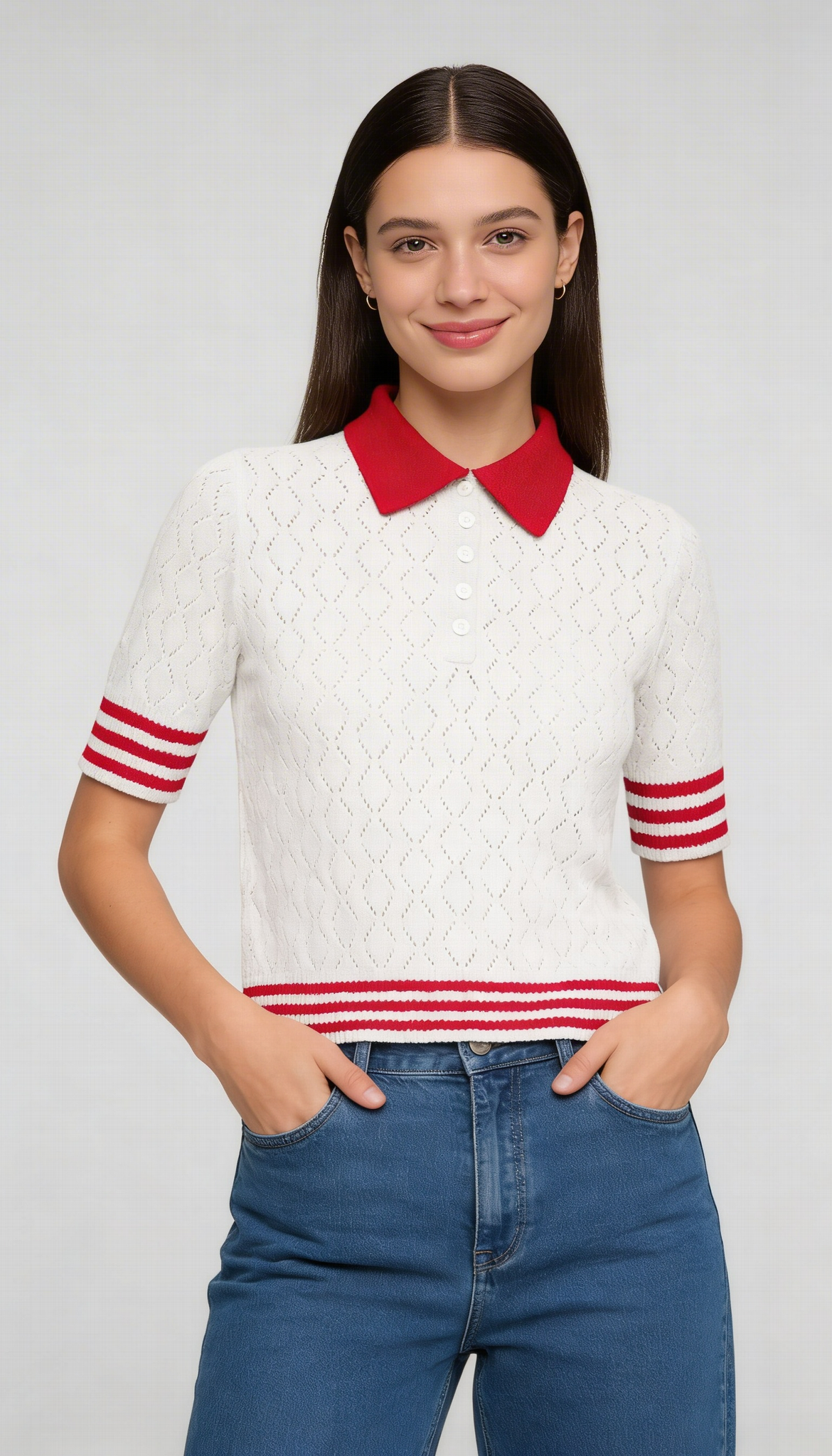 Polo de encaje de Only