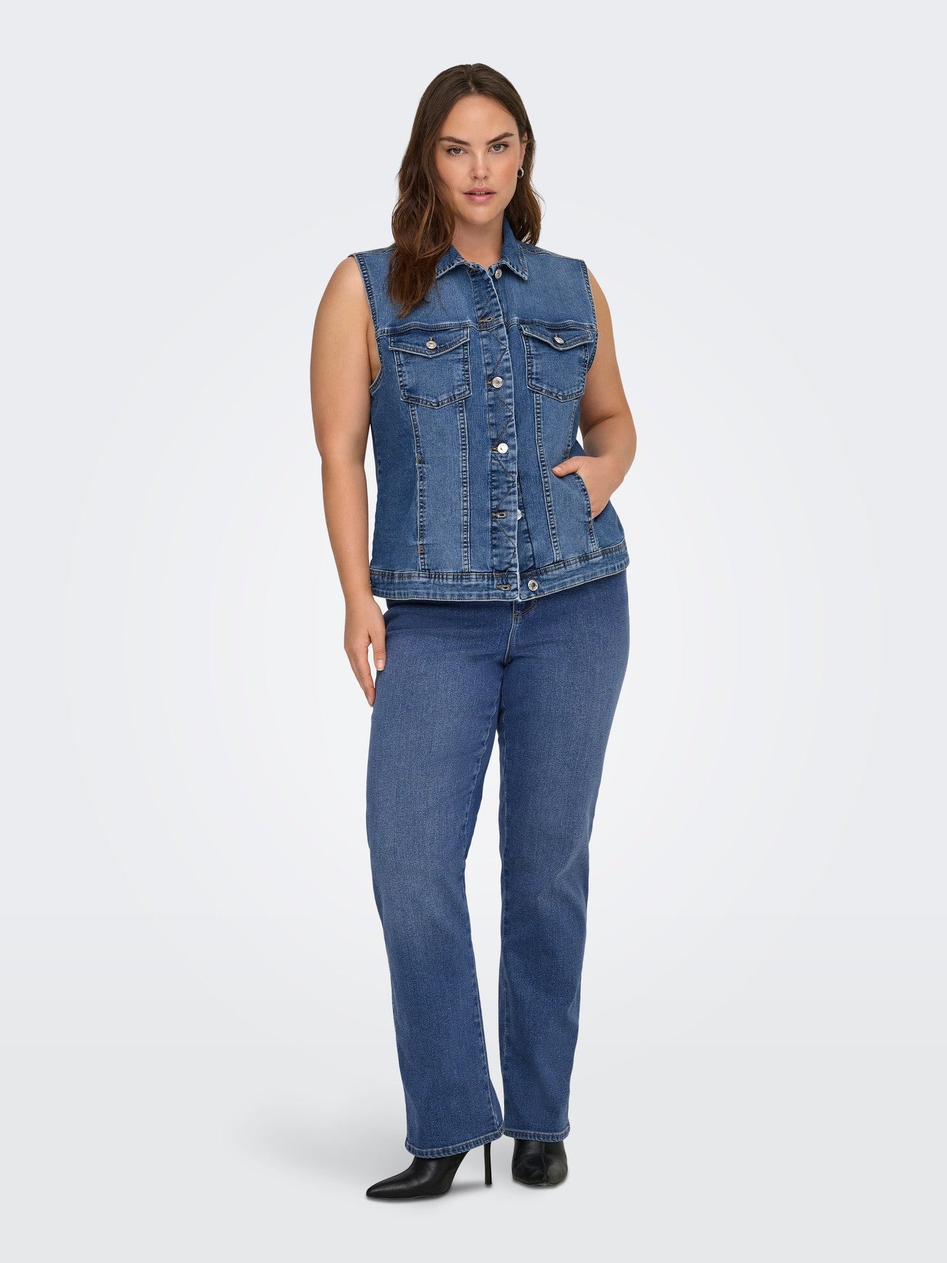 Chaleco vaquero TALLAJE ESPECIAL de Only by Carmakoma